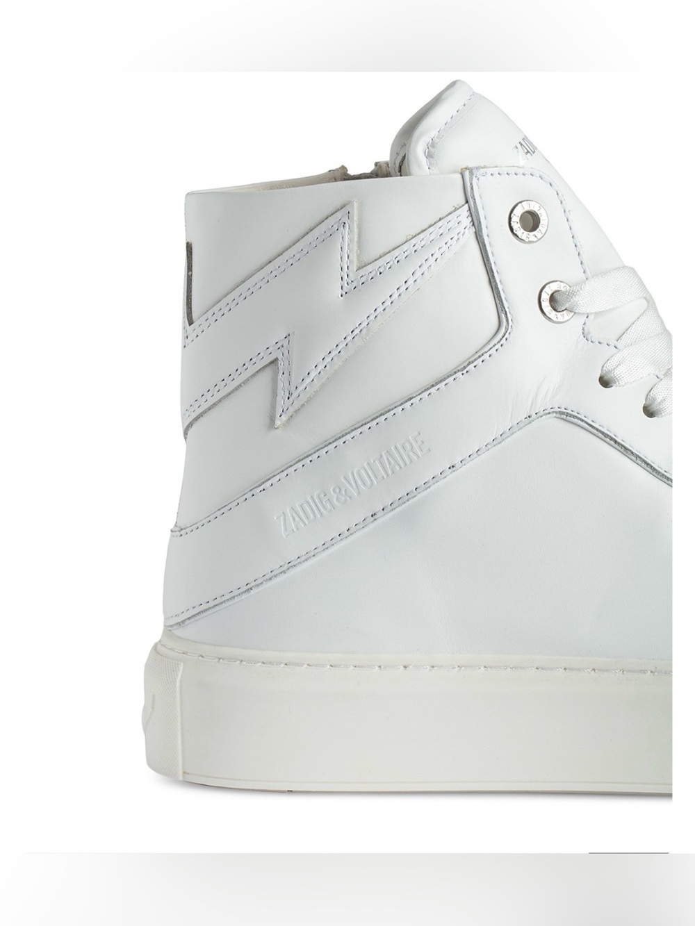 ZADIG & VOLTAIRE Women's High Flash High Top Platform Sneakers in Blanc EU41